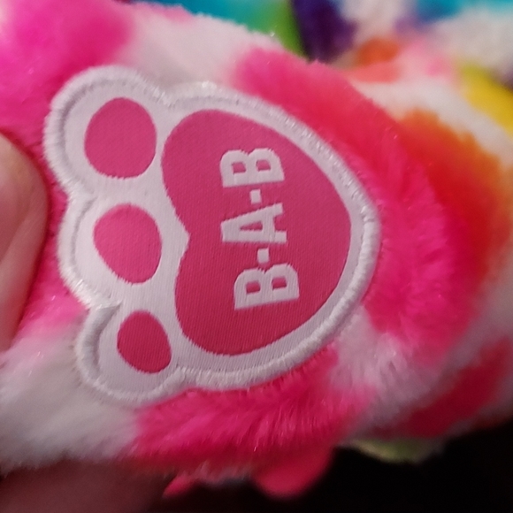 Triceratops Rainbow Hearts Build a Bear 17 inches H x 8 inches W. Multicolors - Picture 10 of 10